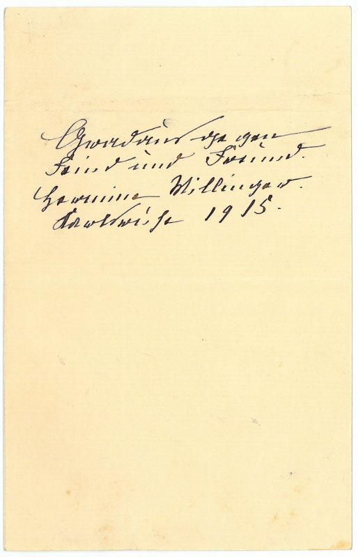 Eigenh. Albumblatt mit U. by Villinger, Hermine, Schriftstellerin (1849 ...