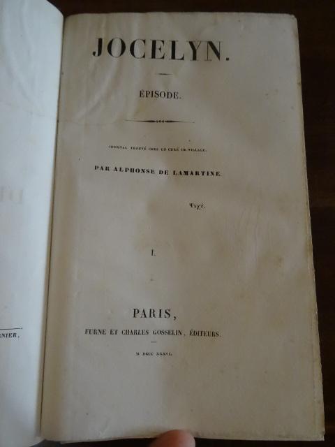 Jocelyn Episode Journal Trouve Chez Un Curé De Village By Lamartine