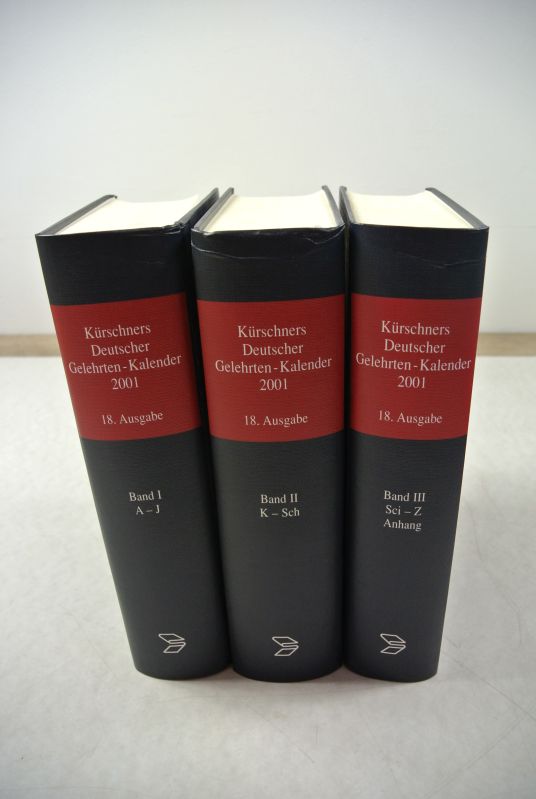 Kürschners Deutscher Gelehrten-Kalender 2001. 3 Bände (komplett!) - Hofmann, Katrin [Red.],
