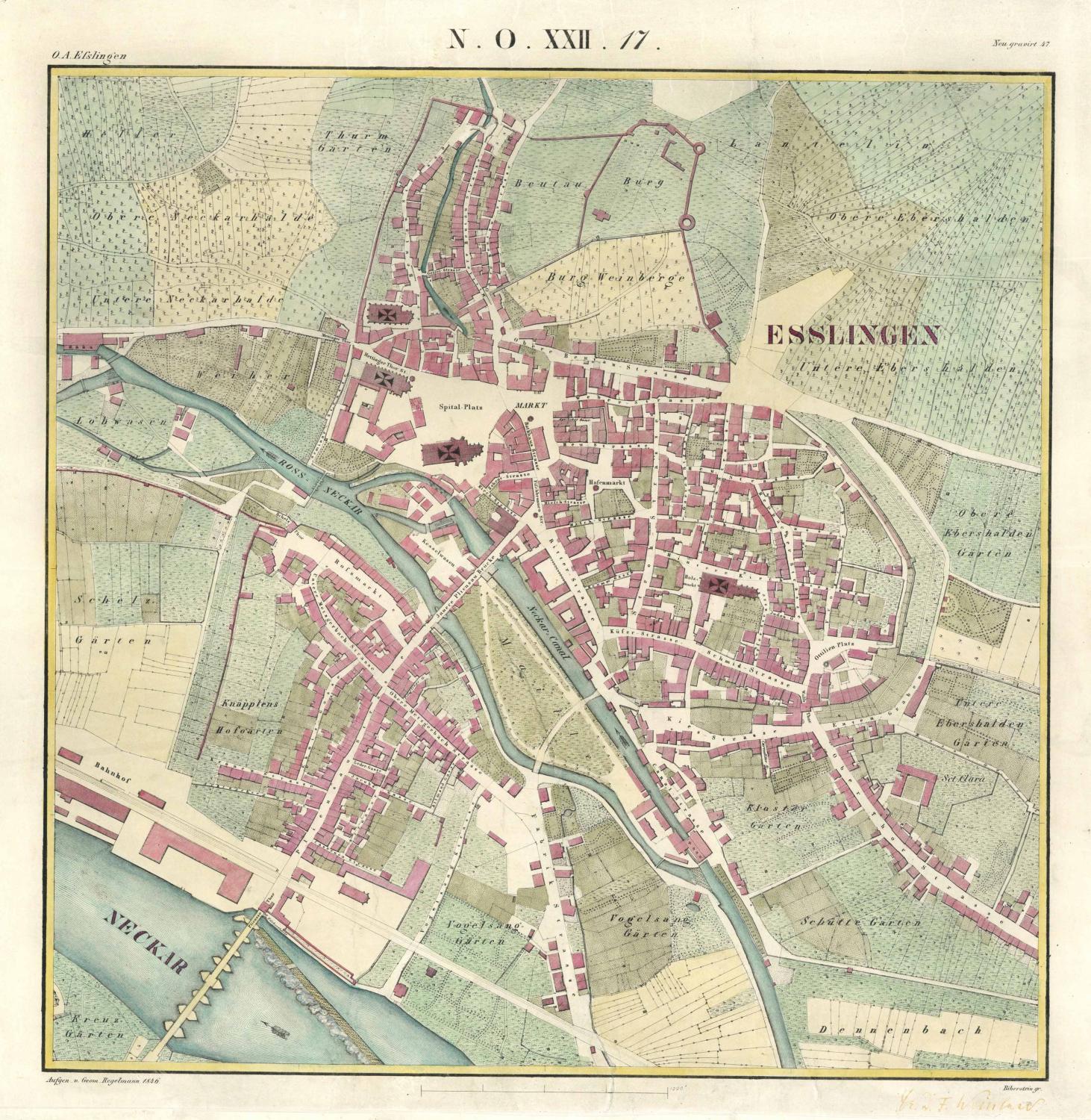 Stadtplan ('Esslingen'). by ESSLINGEN:: Art / Print / Poster