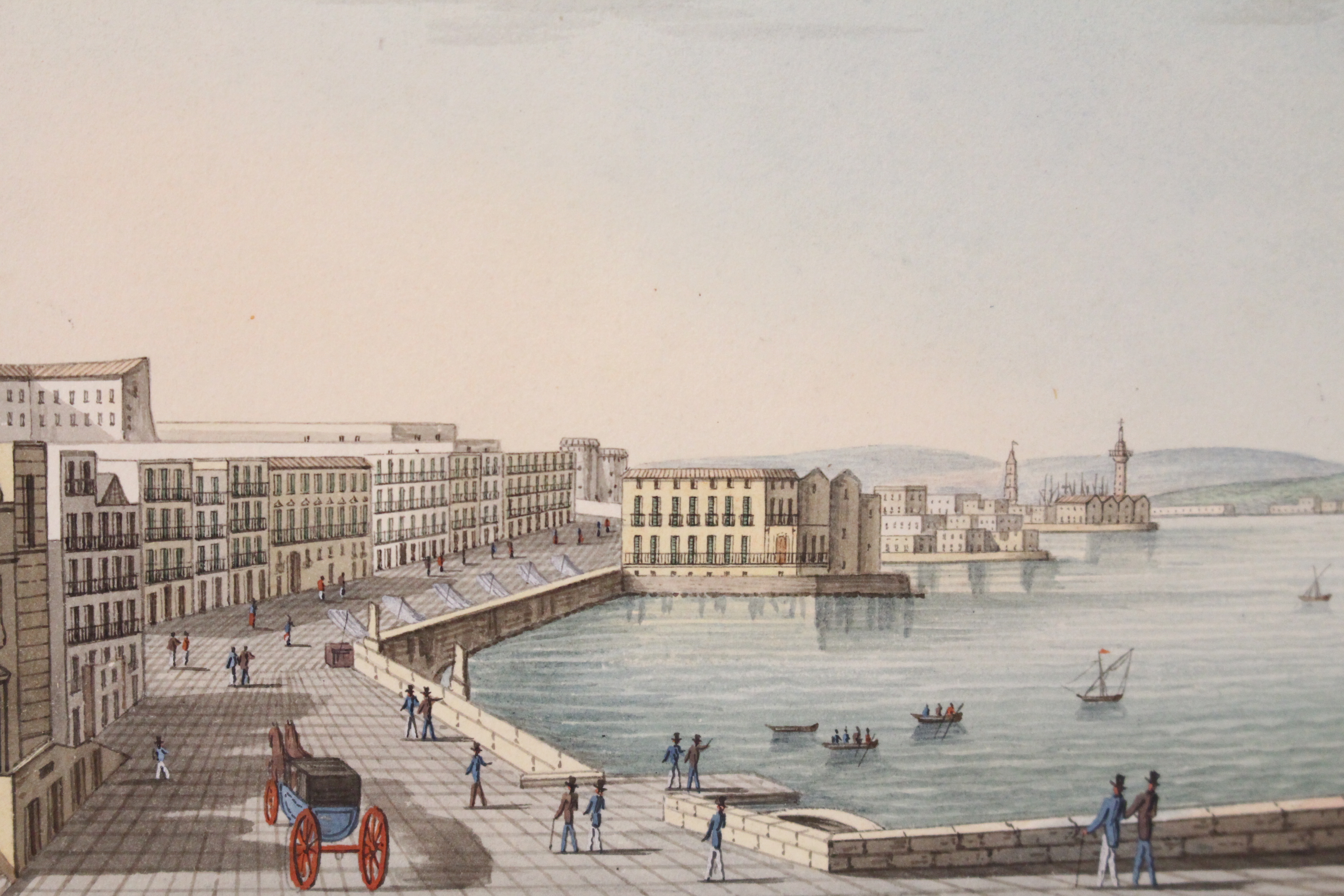 Carte postale vintage de Naples, éruption du Vésuve de 1944 Photo Stock