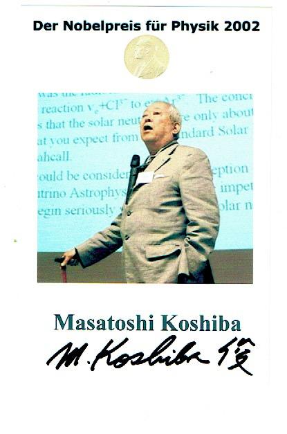 Portraitphotographie mit eigenh. Unterschrift. von Koshiba, Masatoshi ...
