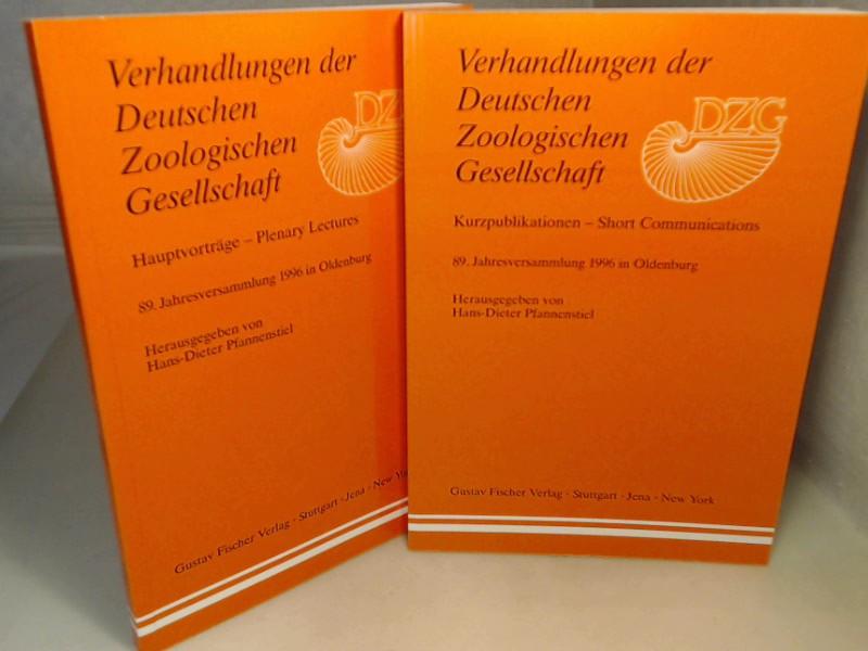Verhandlungen der Deutschen Zoologischen Gesellschaft. 89. Jahreshauptversammlung 1996 in Oldenburg. Herausgegeben von Hans Dieter Pfannenstiel. Band 1: Hauptvorträge; Band 2: Kurzpublikationen.