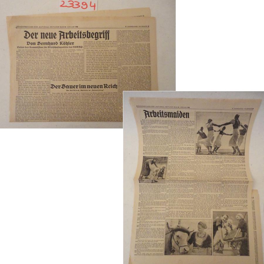 Sonderbeilage Der National Zeitung Zum 30 Januar 1938 9 Jahrgang Nummer 27 Dieses Buch Wird Von Uns Nur Zur Staatsburgerlichen Aufklarung Und Zur Abwehr Verfassungswidriger Bestrebungen Angeboten 86 Stgb Von National Zeitung 1938 Galerie