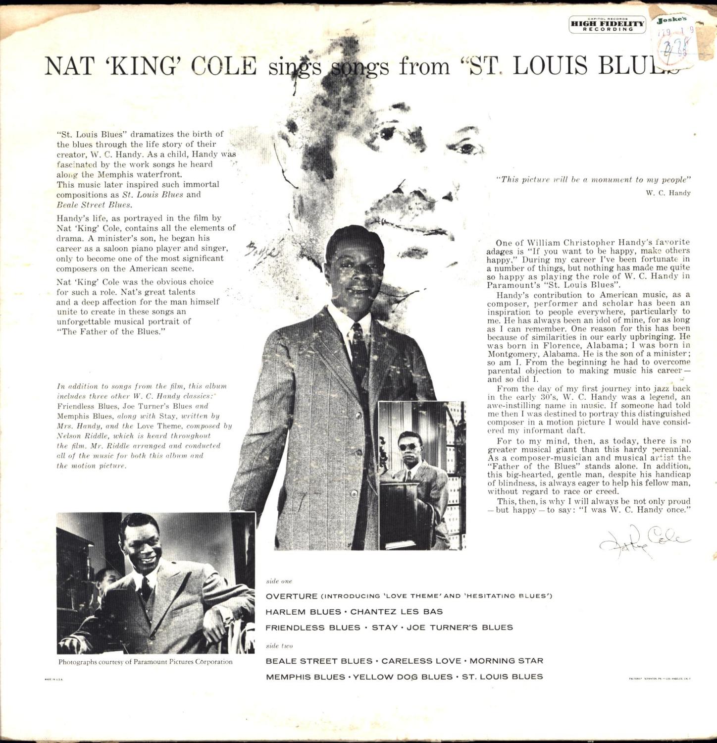Nat King Cole - St Louis Blues . 1958 . 