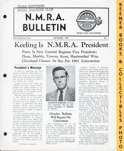 NMRA Bulletin Magazine, September 1959: 25th Anniversary Year No. 1 : Official Publication of the National Model Railroad Association Series Salmon,