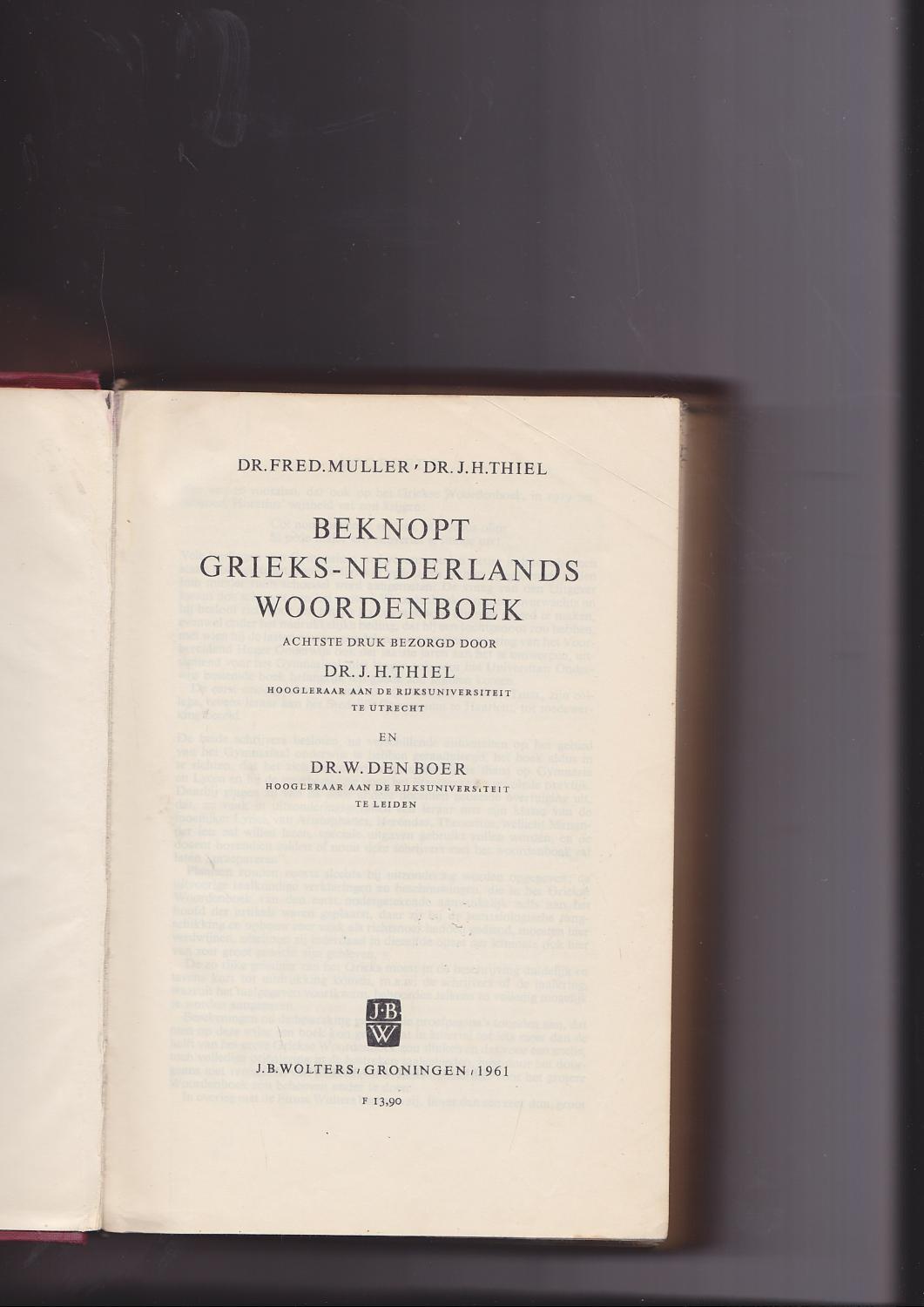 Beknopt GrieksNederlands Woordenboek [= Greek Dutch dictionary] by
