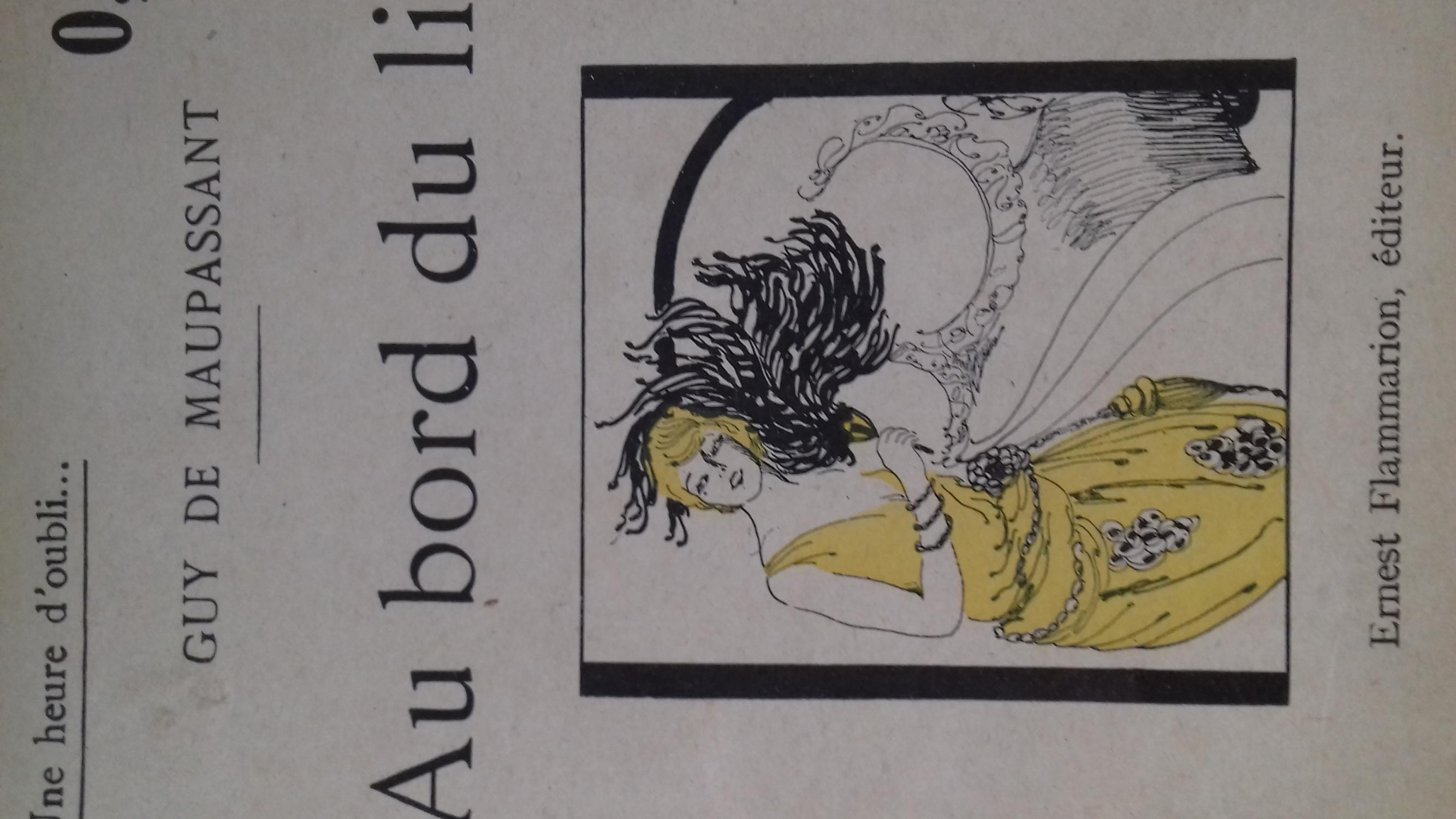 au bord du lit by guy de maupassant Bon Couverture souple (1923) Edition originale. MBLIVRES