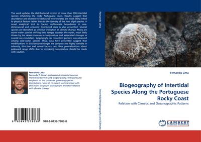 Biogeography of Intertidal Species Along the Portuguese Rocky Coast : Relation with Climatic and Oceanographic Patterns - Fernando Lima