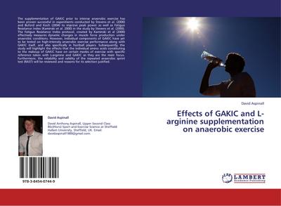 Effects of GAKIC and L-arginine supplementation on anaerobic exercise - David Aspinall