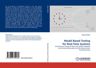 Model Based Testing for Real-Time Systems : Conformance Testing of Real-Time Systems Modeled with Partially Observable and Non-Deterministic Timed Automata - Moez Krichen