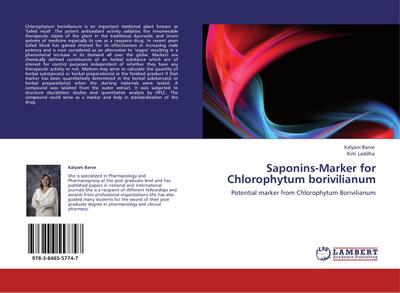 Saponins-Marker for Chlorophytum borivilianum : Potential marker from Chlorophytum Borivilianum - Kalyani Barve