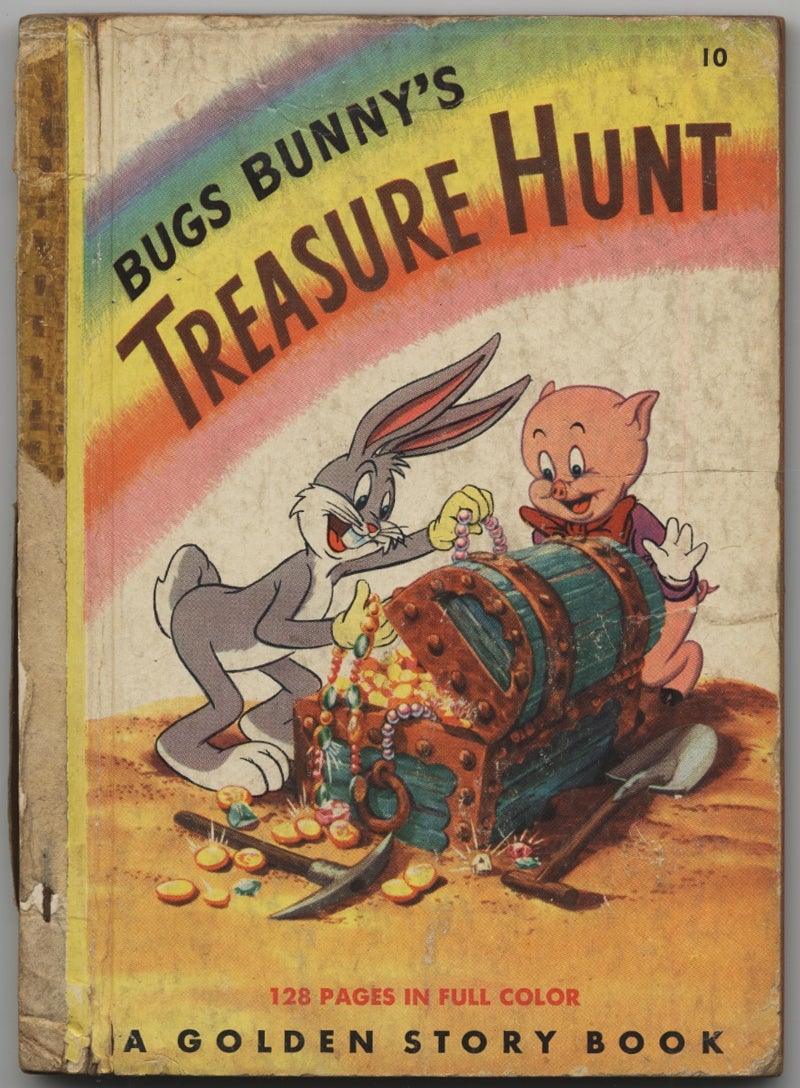 Bugs Bunny's Treasure Hunt Little Golden Book Good Hardcover (1949