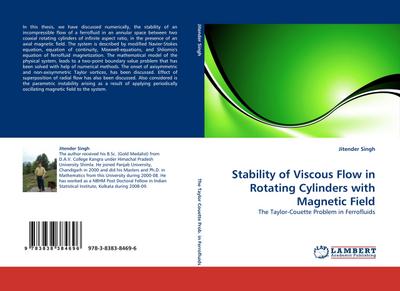 Stability of Viscous Flow in Rotating Cylinders with Magnetic Field : The Taylor-Couette Problem in Ferrofluids - Jitender Singh