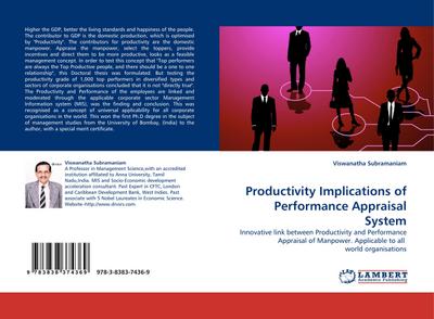 Productivity Implications of Performance Appraisal System : Innovative link between Productivity and Performance Appraisal of Manpower. Applicable to all world organisations - Viswanatha Subramaniam