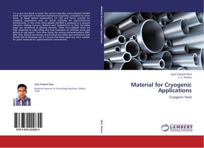 Material for Cryogenic Applications : Cryogenic Steel - Jyoti Prakash Dhal
