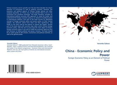 China - Economic Policy and Power : Foreign Economic Policy as an Element of Political Power - Veronika Gálová