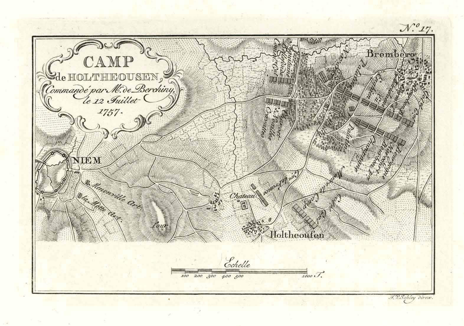 Plan von Nieheim, Holzhausen und Bremerberg mit Karte der Umgebung u