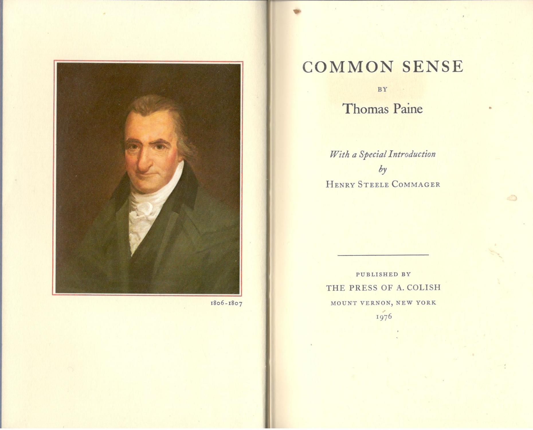 thomas paine and common sense thomas paine and common sense