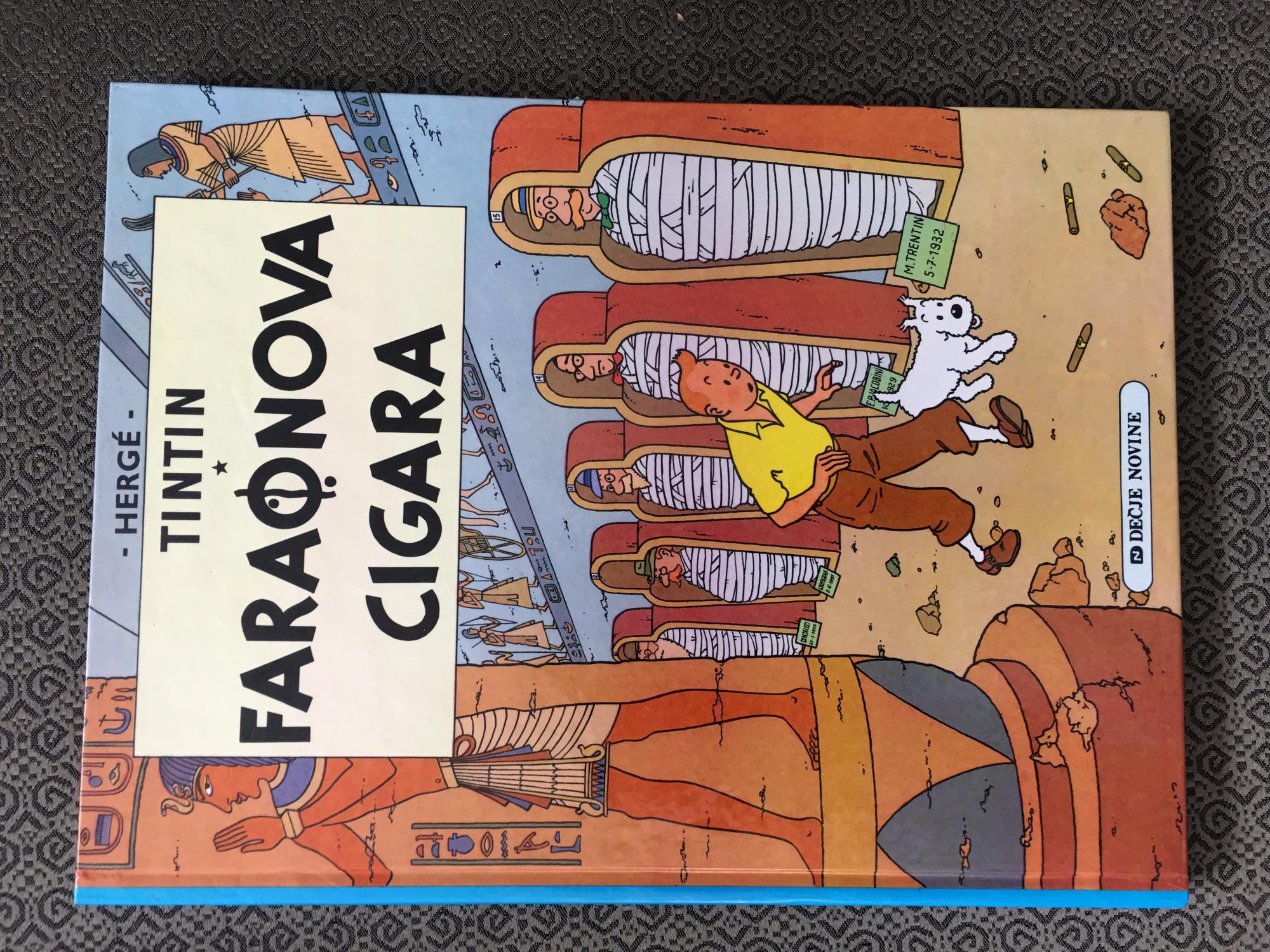 Set of 2 Tintin Books in Serbo-Croatian ( Yugoslavia ) Serbia:Faraonova  Cigara (Cigars of the Pharaoh) and Let 714 Za Sidnej (Flight 714 to Sydney)  Tintin Foreign Languages (Langues Étrangères) by Herge: