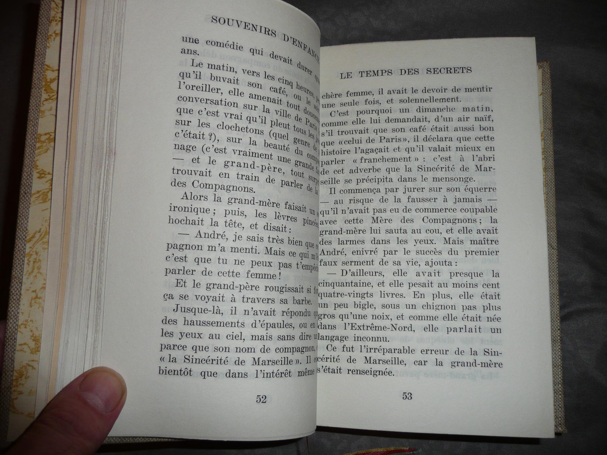 Le temps des secrets, 1960, reliure pleine percaline by Pagnol Marcel Très bon Couverture