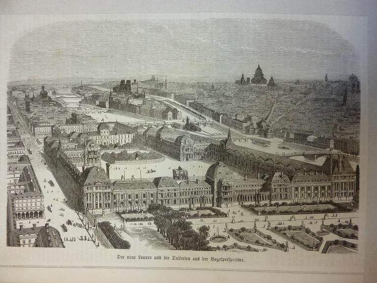 Orig Holzstich Paris Der Neue Louvre Und Die Tuilerien Aus Der Vogelperspektive 1880 Kunst Nbsp Nbsp Grafik Nbsp Nbsp Poster Allgauer Online Antiquariat