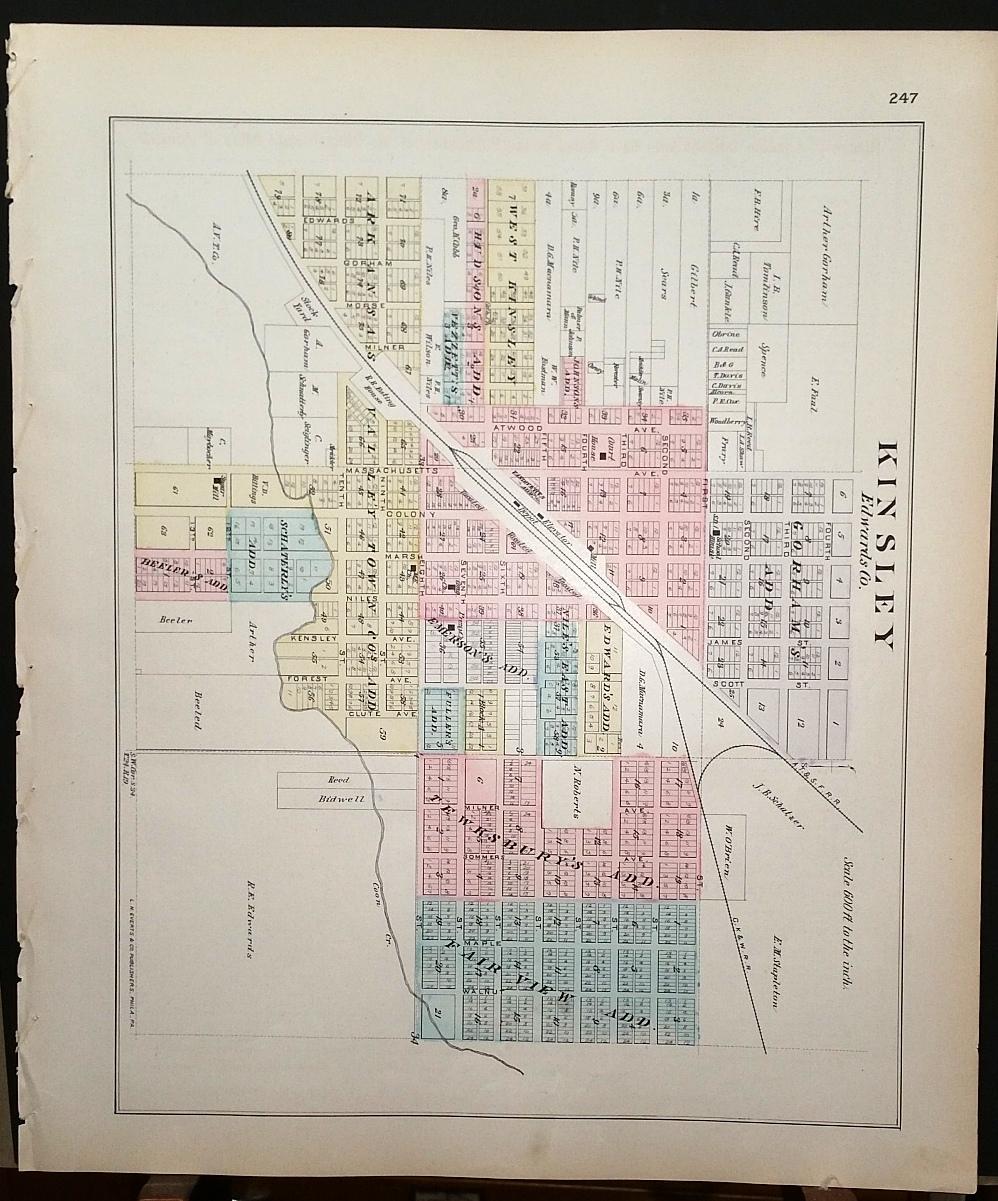 [Map] Kinsley (of Edwards County, Kansas) [backed with] Wendell (of