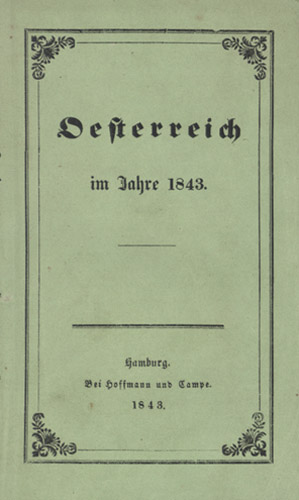 Oesterreich im Jahre 1843. - (Andrian-Werburg, Victor Franz von).