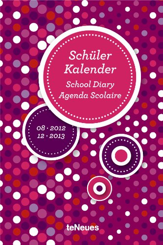 Pink, Schülerkalender 2012/2013 School Diary - Agenda scolaire. Mit Wochenkalendarium ab August des Vorjahres bi