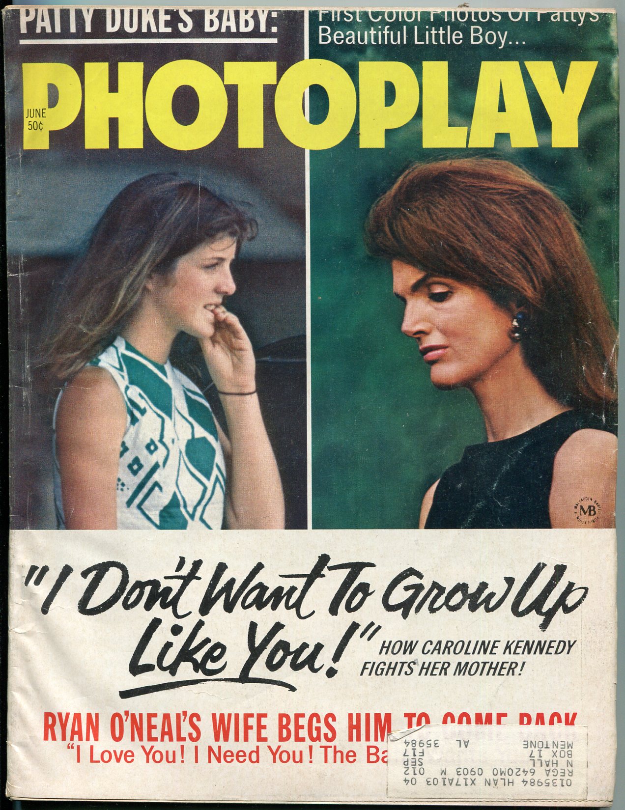 Photoplay Magazine June 1971- Jackie Onassis- Patty Duke- Doris Day 