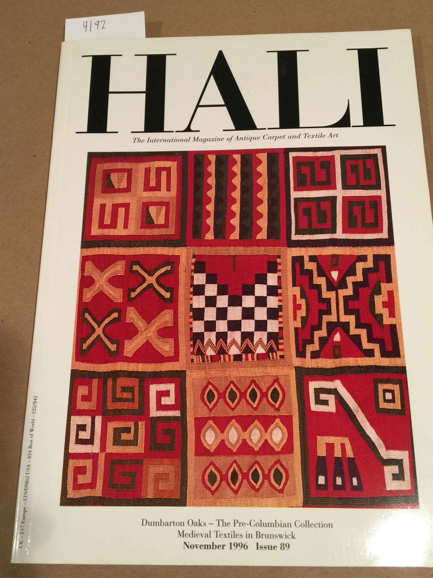 HALI The International Magazine of Antique Carpet and Textile Art 1996