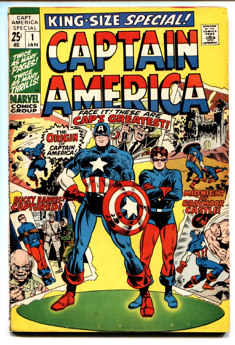 CAPTAIN AMERICA ANNUAL #14 comic book Jack Kirby-ORIGIN-1970: (1970) Comic  | DTA Collectibles
