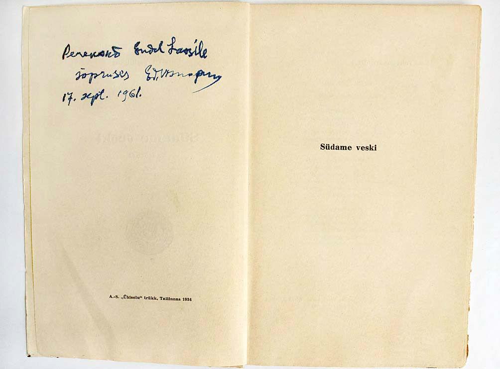 Südame veski : luuletusi (The mill of the Heart : Verses) by Eduard ...