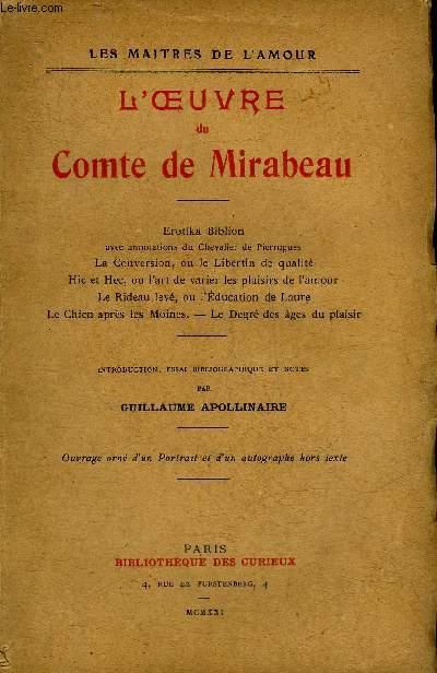 L Oeuvre Du Comte De Mirabeau Collection Les Maitres De L Amour Par Comte De Mirabeau Bon Couverture Souple 1921 Signed By Author S Le Livre L Oeuvre Du Comte De Mirabeau Collection Les Maitres De L Amour Par Comte De Mirabeau Bon Couverture Souple 1921 Signed By Author S Le Livre
