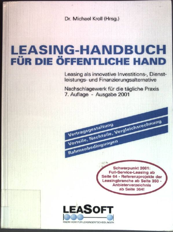 Leasing-Handbuch für die öffentliche Hand - Kroll, Michael