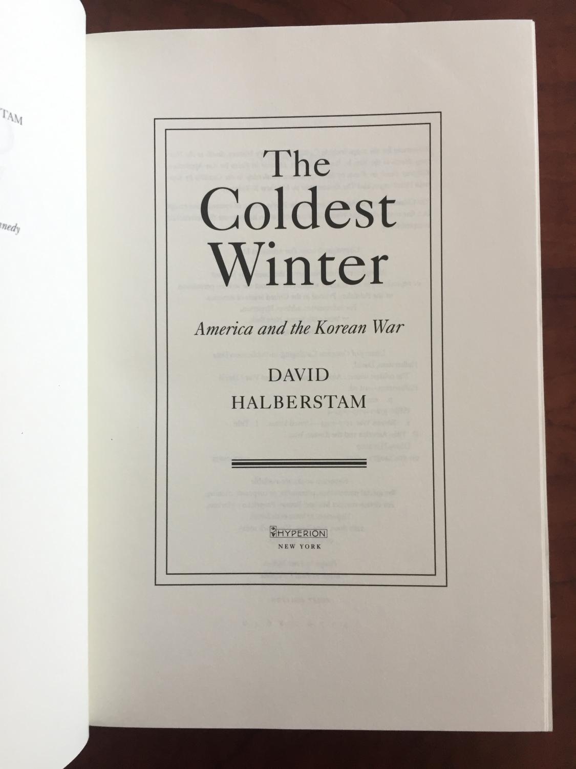 The Coldest Winter America and the Korean War by David Halberstam Fine Hardcover (2007) 1st