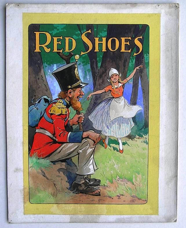 Original Painting, Book Artwork for the story "The Red Shoes" from Hans Christian Andersen's Fairy Tales by Hans Christian | Andrew Cox PBFA