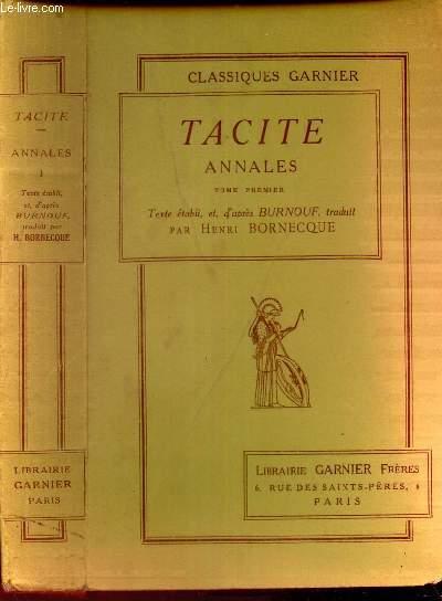 TACITE - ANNALES / TOME PREMIER de TACITE, PAR BURNOUF: bon Couverture ...