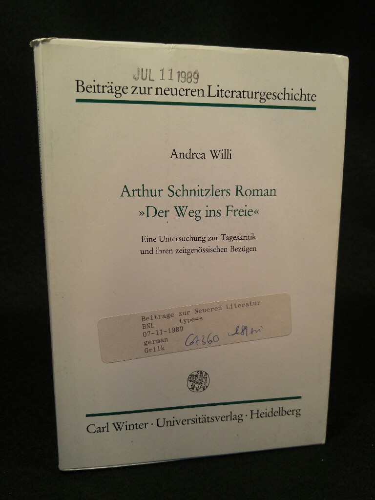 Arthur Schnitzlers Roman 