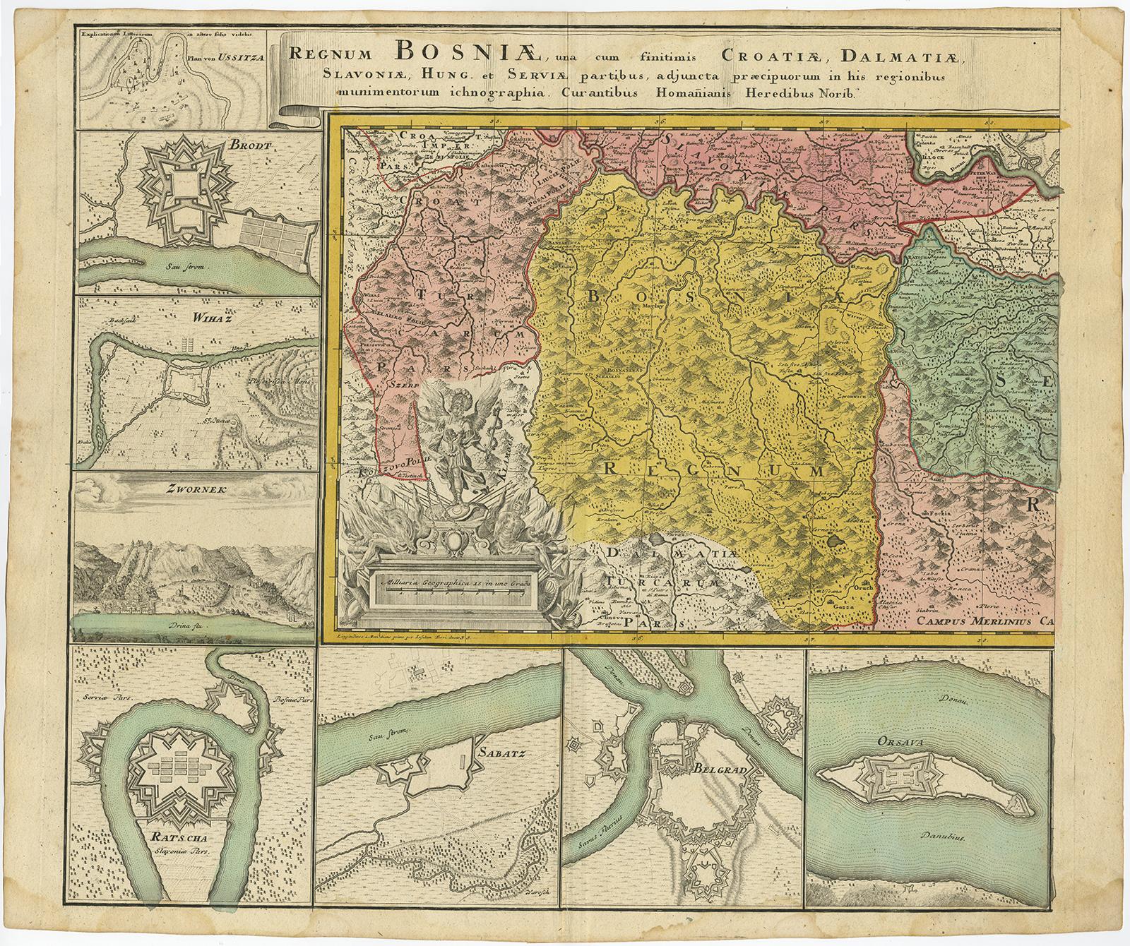 2 Antique Maps Danube Balkans Croatia Serbia Bosnia Dalmatia Homann Heirs C 174 Karte Theprintscollector