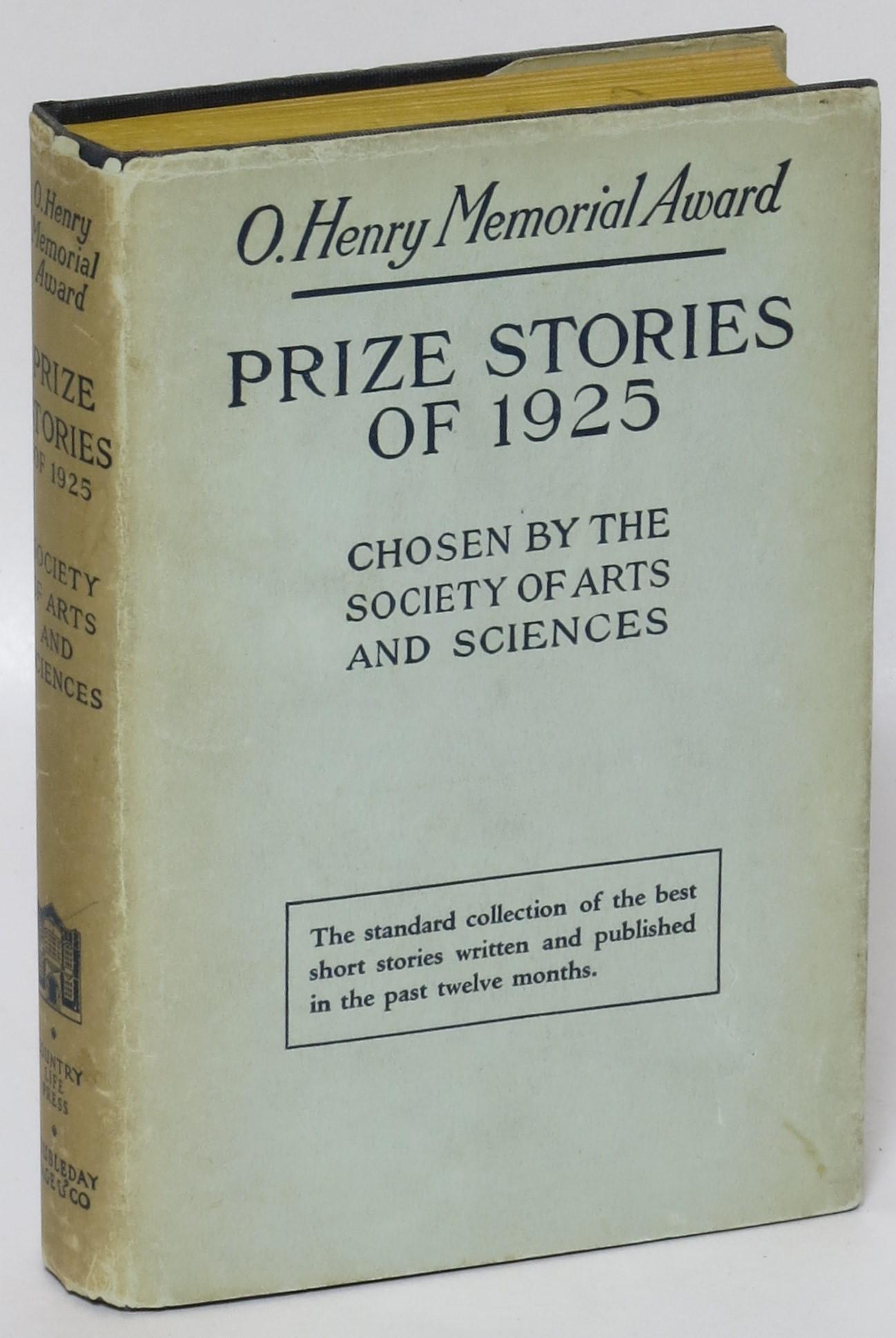 O. Henry Memorial Award Prize Stories of 1925. Chosen by The Society of