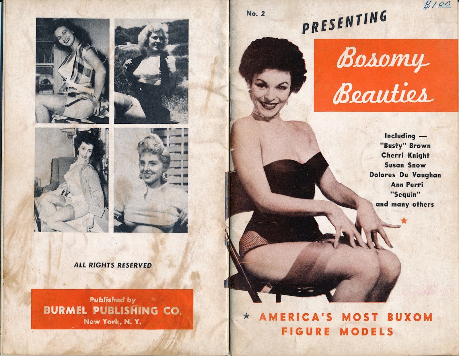 Presenting: Bosomy Beauties (vintage adult pinup digest magazine, 1950s) by  Snow, Suzanne, and \