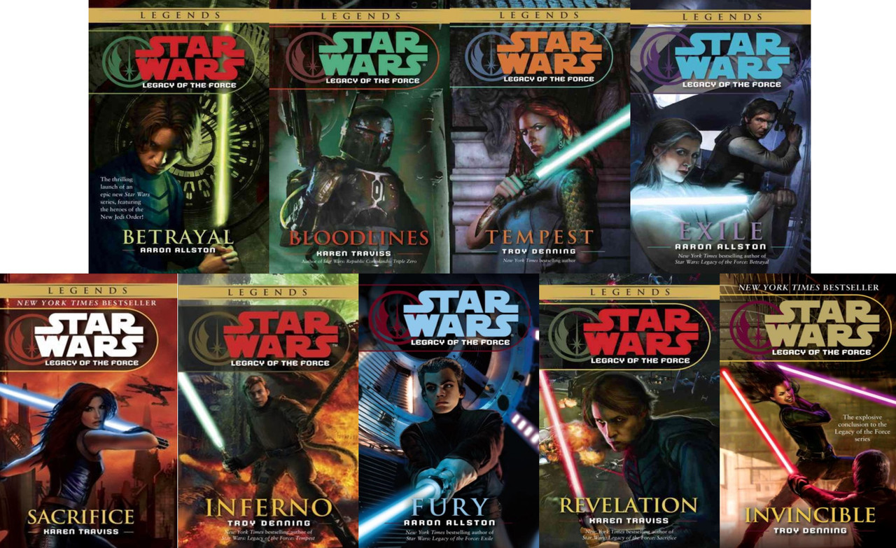 Star Wars LEGACY OF THE FORCE 1-9 MMP - Denning, Troy; Traviss, Karen