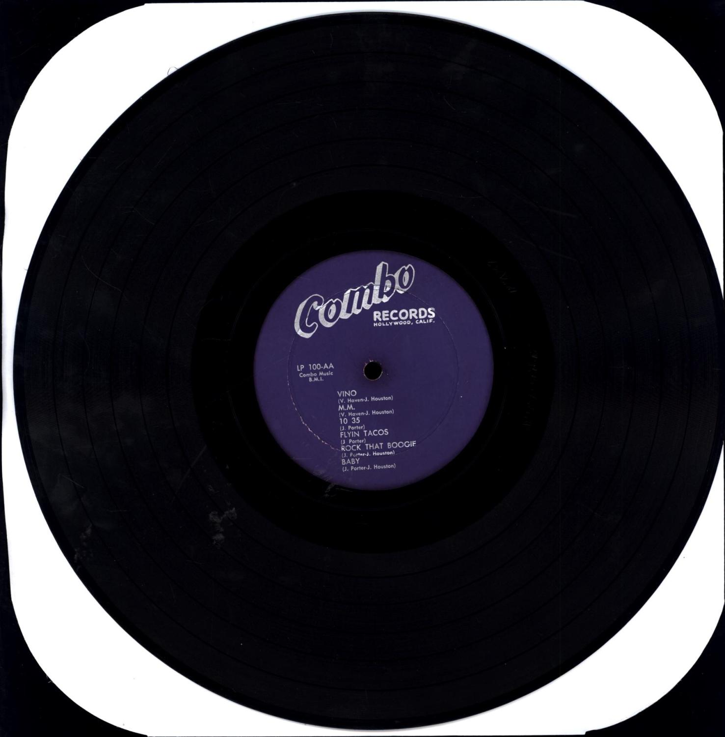 海外　即決-　Records，　Rhythm　Houston　JOE　LP　Vinyl　HOUSTON　Hollywood　1956　Joe　Combo　Blues