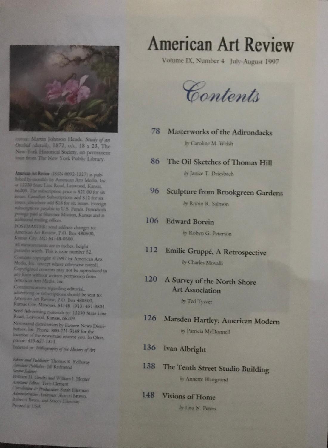 American Art Review JulyAugust 1997 (Volume IX, Number 4) by Thomas