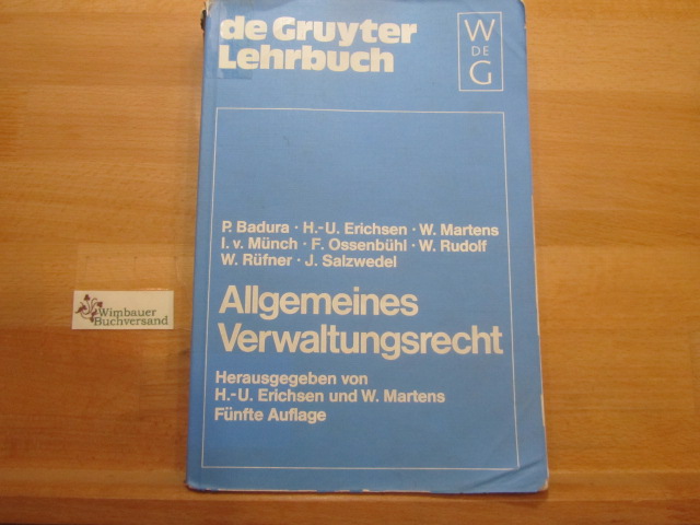 Allgemeines Verwaltungsrecht (De Gruyter Lehrbuch)