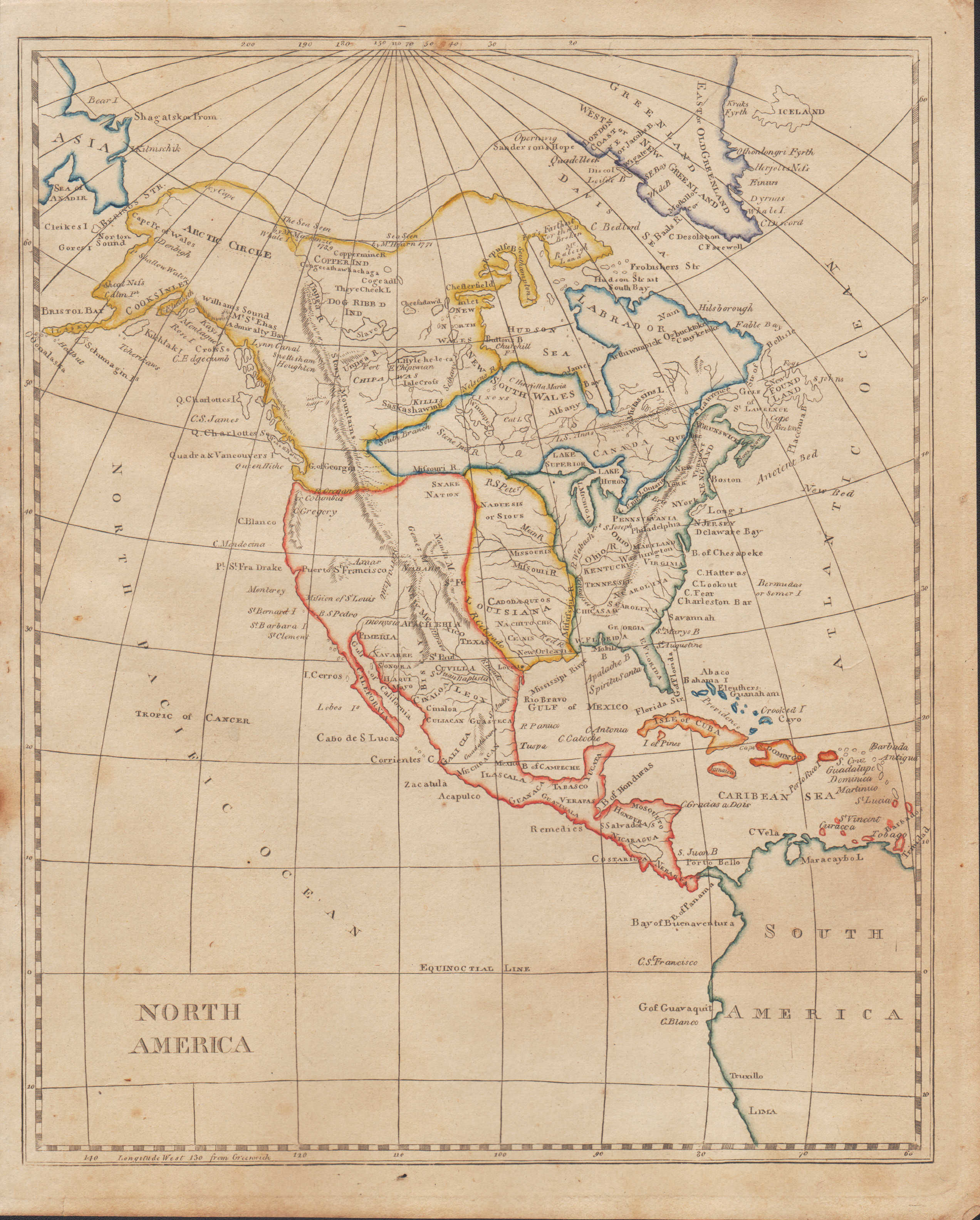 [Map of] North America by Aaron Arrowsmith Very Good Map (1812