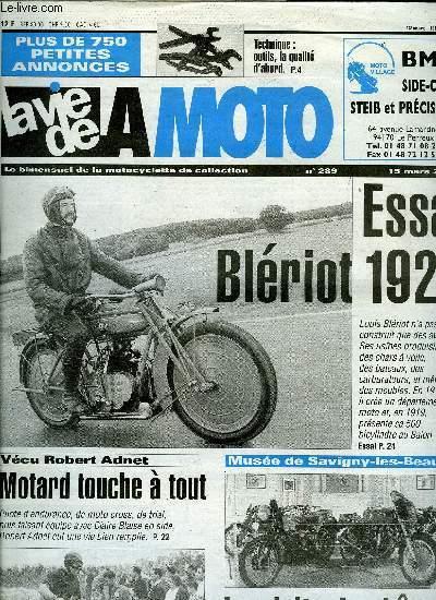 LA VIE DE LA MOTO N° 289 - Outillage : gare a la qualité, Monet d'Herstal, Side ou remorque ?, Cyclos Whizzer, Musée de Savigny-les-Beaune, Rétroberr