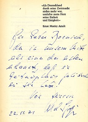 Von Berlin aus gesehen. Zeugnisse eines engagierten Deutschen. Nachw. von Karl Theodor Freiherr von ud zu Guttenberg. Hrsg. von Hans Wallenberg. - Springer, Axel