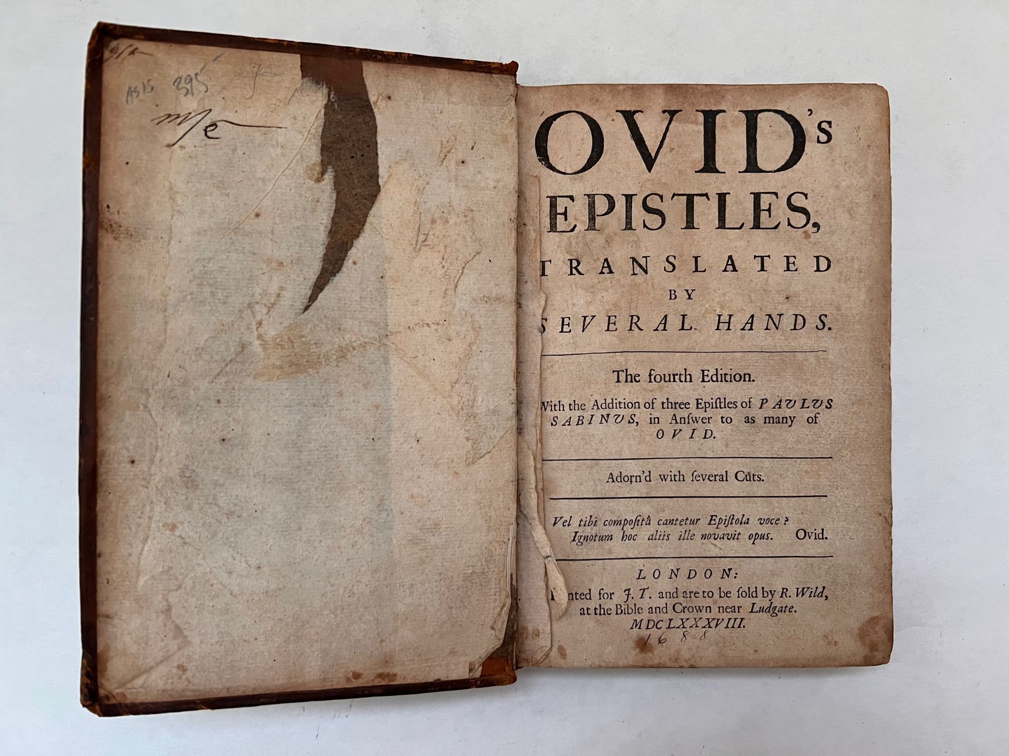 Ovid's Epistles; translated by several hands; adorn'd with several